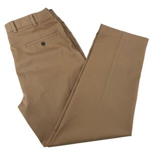 Brooks Brothers Clark Advantage Chino Men's 36x30 Tan Khaki Flat Front Pants